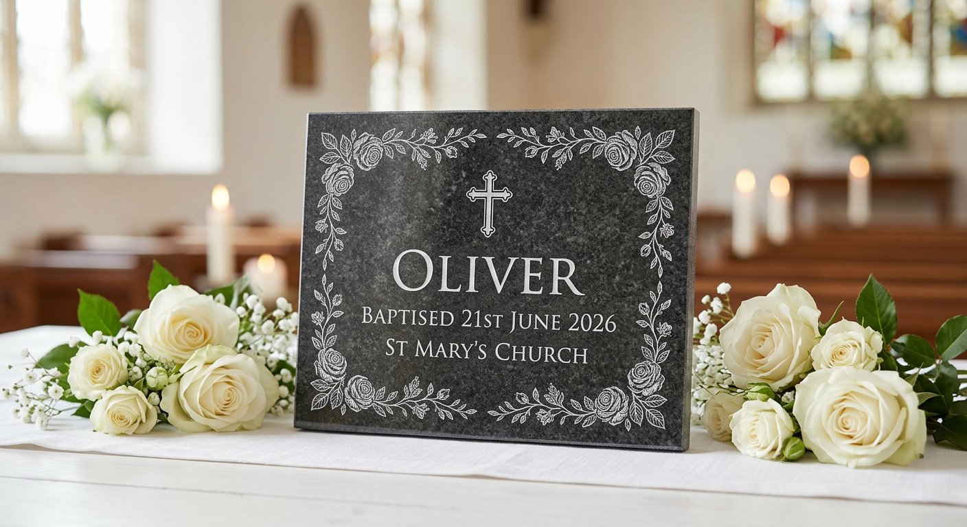 Engraved Granite Keepsake - engraving example