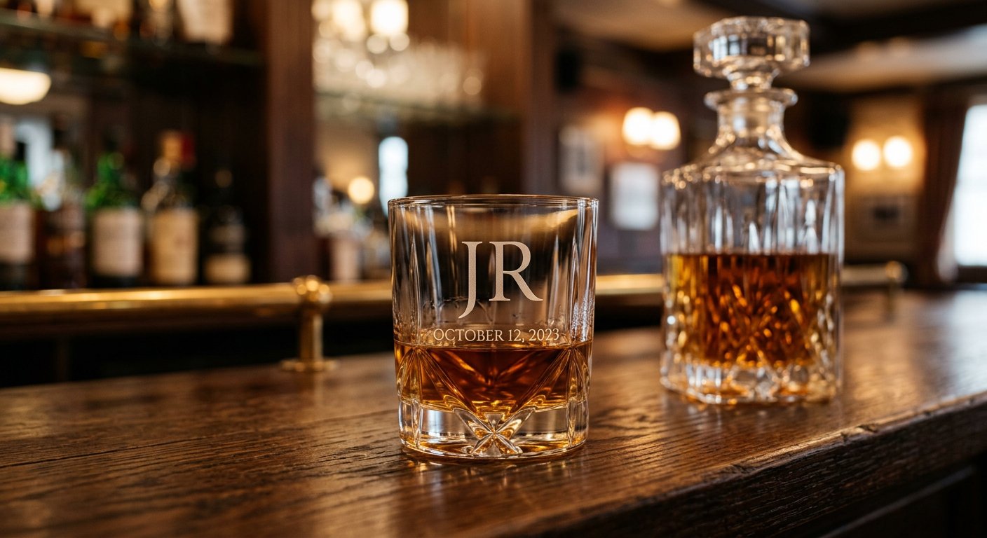 His & Hers Glassware - engraving example