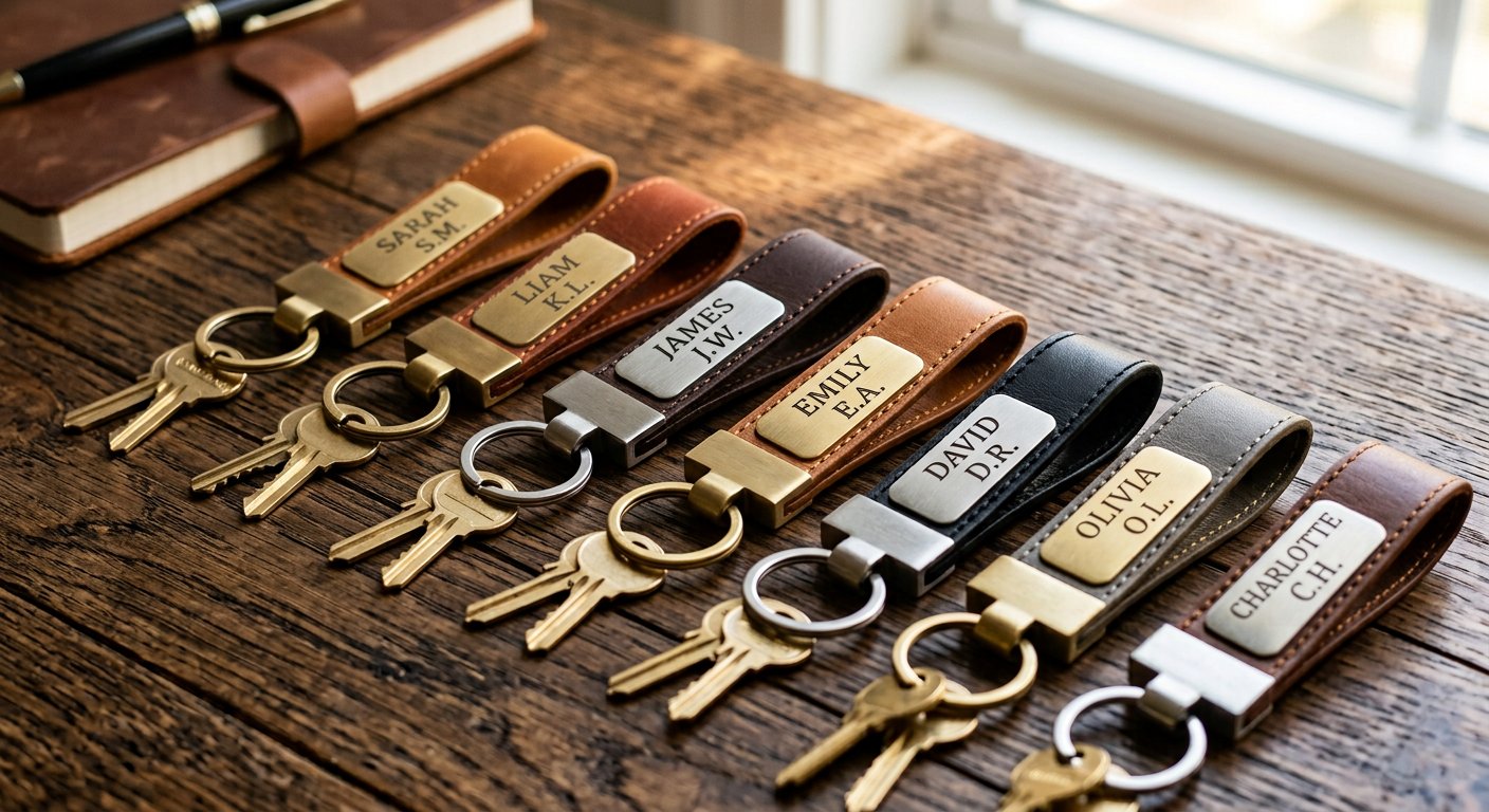 Engraved Keyring Sets — engraved example by Craigality