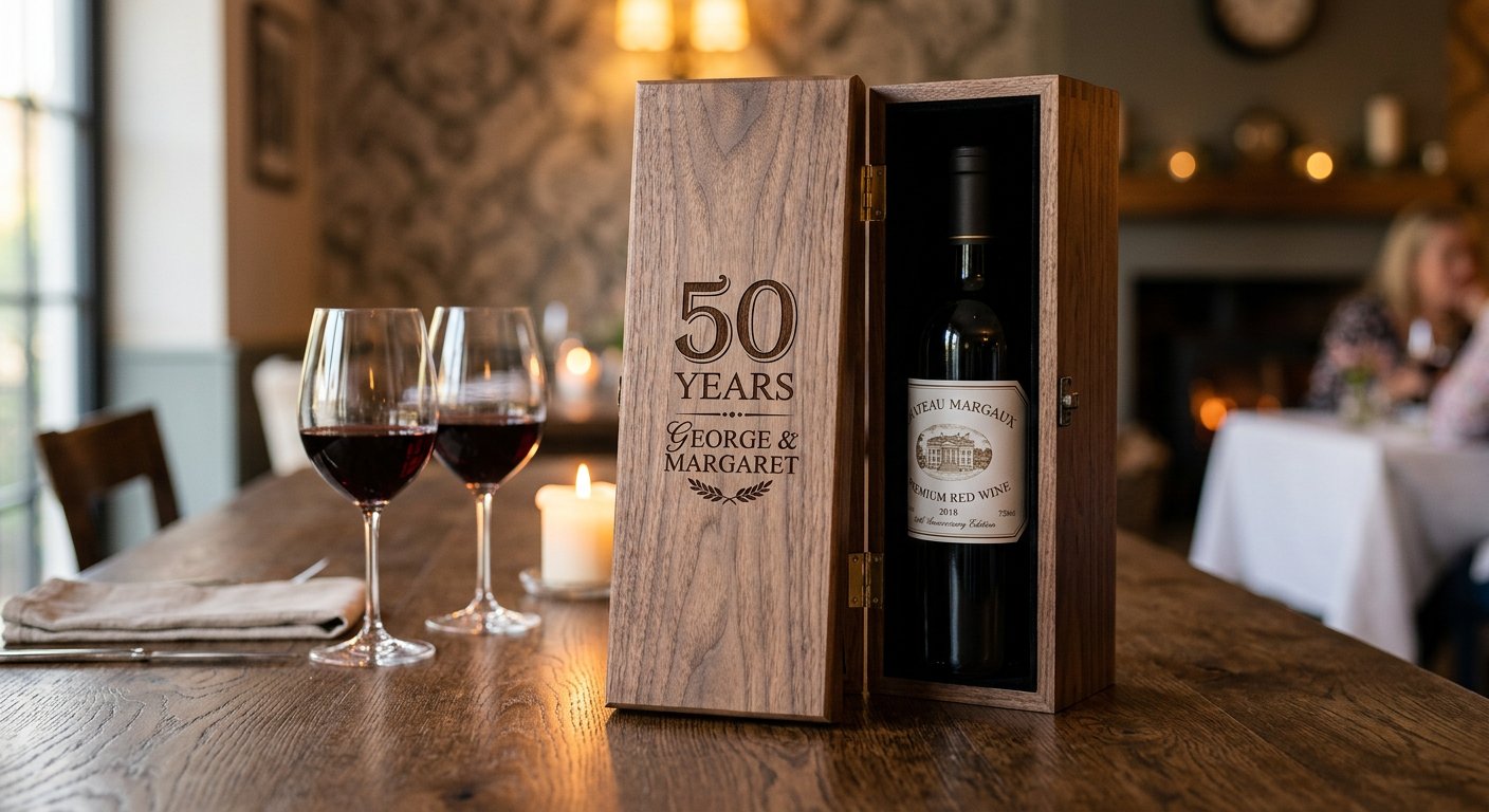 Memorial Wine Box - engraving example