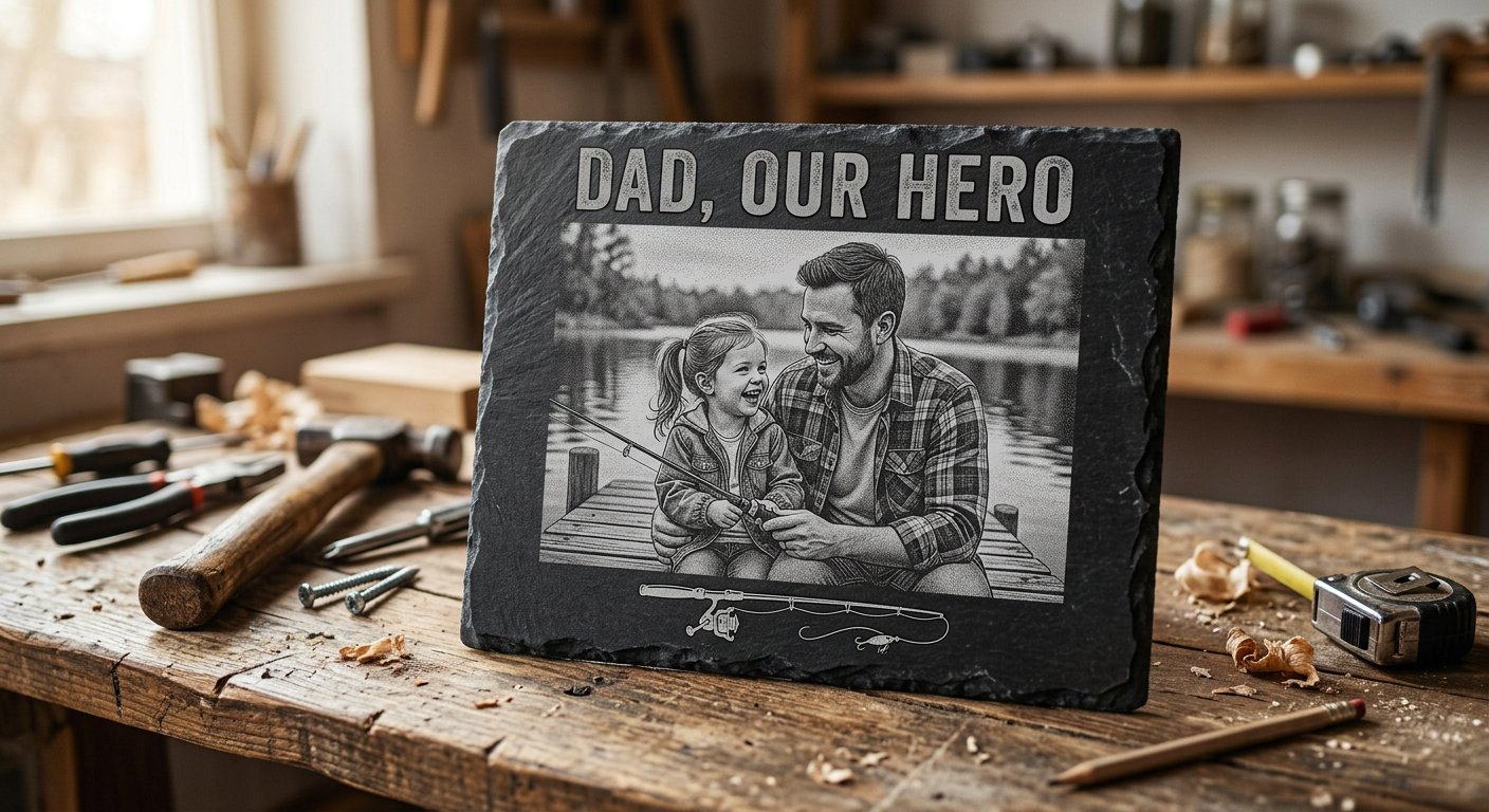 Father's Day Gifts, Engraved to Last - laser engraved example by Craigality