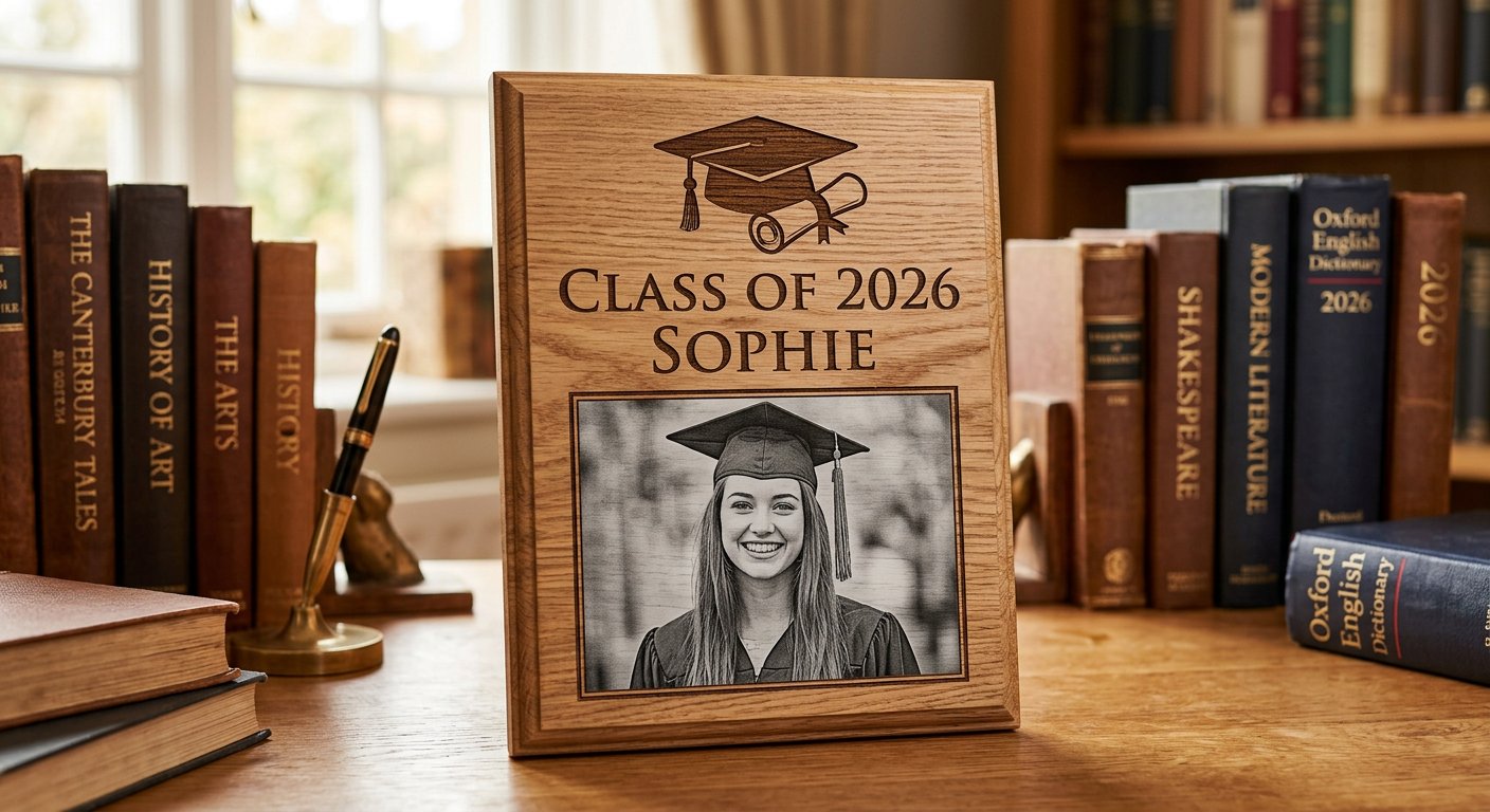 Graduation Keepsakes, Engraved for the Class of 2026 - laser engraved example by Craigality