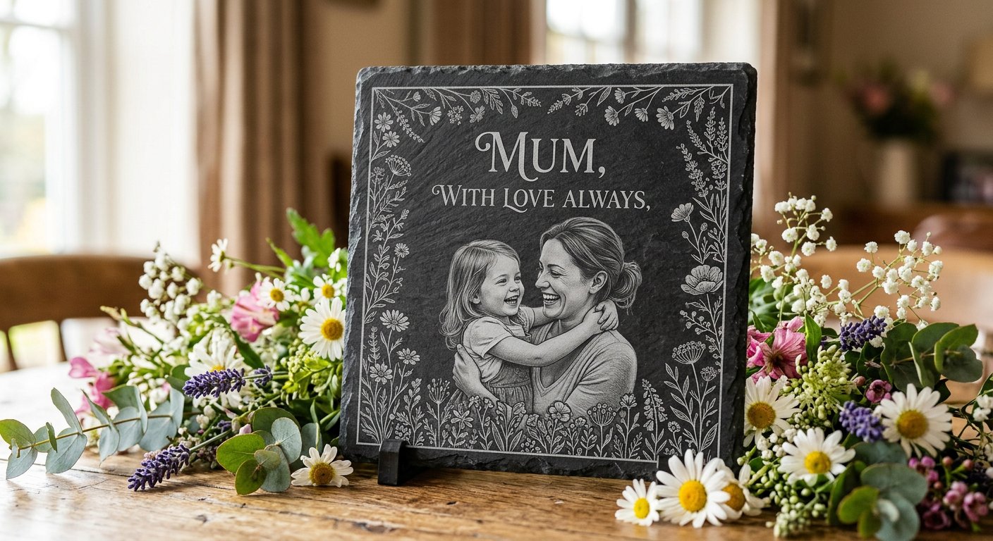 Mother's Day Keepsakes, Engraved with Love - laser engraved example by Craigality