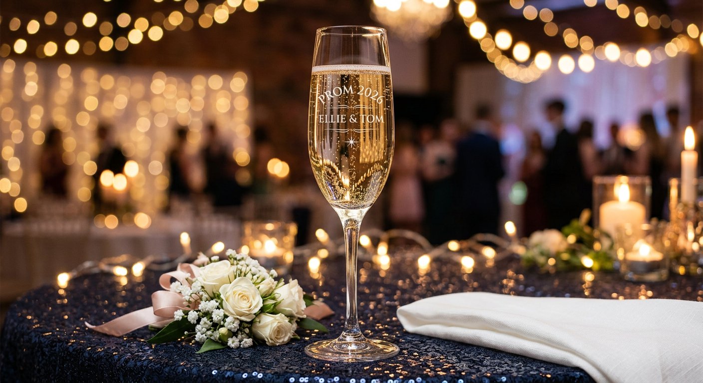 Engraved Prom Flute - engraving example